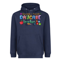 Navy somebody's favorite daycare teacher Heavyweight Hoodie - MaliasSmallBusiness