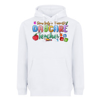 White somebody's favorite daycare teacher Heavyweight Hoodie - MaliasSmallBusiness