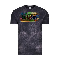 Cloud Black autism american flag Vintage Tee - Zillion Design Studio
