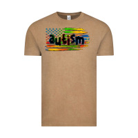 Vintage Coffee autism american flag Vintage Tee - Zillion Design Studio