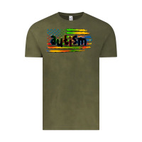 Vintage Olive autism american flag Vintage Tee - Zillion Design Studio