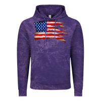 Tattered American Flag Vintage Hoodie | Teevron
