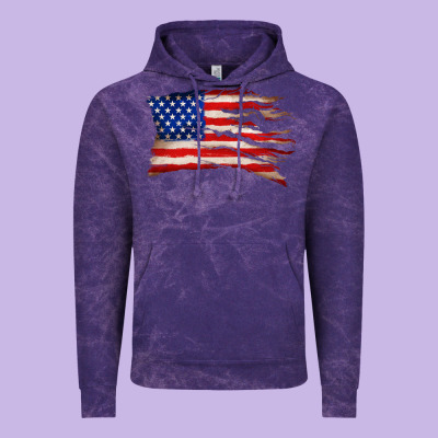 Tattered American Flag Vintage Hoodie Designed By Zillion Design Studio