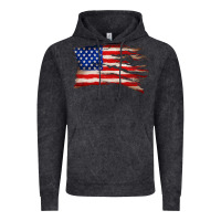 Vintage Black tattered american flag Vintage Hoodie - Zillion Design Studio