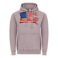 Vintage Zinc tattered american flag Vintage Hoodie - Zillion Design Studio