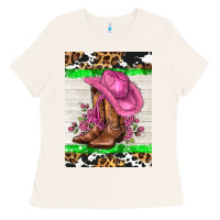 Bone cowgitl hat and roses Ladies Tee - AdoDesignShop