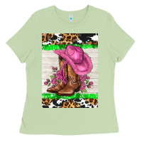 Matcha cowgitl hat and roses Ladies Tee - AdoDesignShop