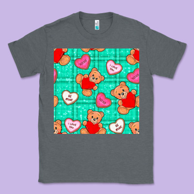 Valentines Day Teddy Bears And Cookies Seamless Pattern Classic Tee Designed By Bundleandbundleshop