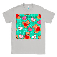 Moon Dust valentines day teddy bears and cookies seamless pattern Classic Tee - BundleAndBundleShop