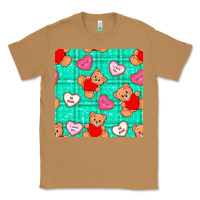 Toasted Coconut valentines day teddy bears and cookies seamless pattern Classic Tee - BundleAndBundleShop