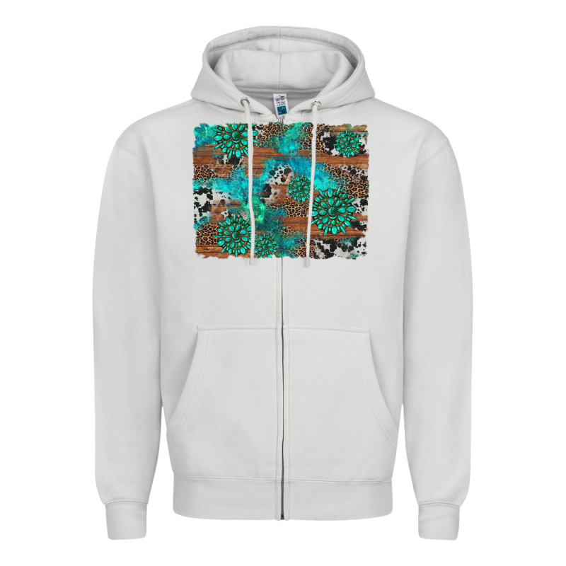 Gemstone Wood And Cowhide Background Zipper Hoodie by Artiststas | Teevron