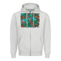 Dove Grey gemstone wood and cowhide background Zipper Hoodie - Artiststas