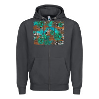 Smoke gemstone wood and cowhide background Zipper Hoodie - Artiststas