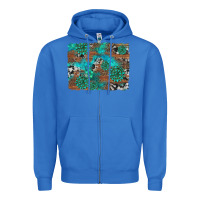True Royal gemstone wood and cowhide background Zipper Hoodie - Artiststas