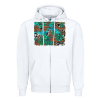 White gemstone wood and cowhide background Zipper Hoodie - Artiststas