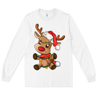 White baby christmas reindeer Long Sleeve Tee - AdoDesignShop