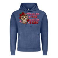 Vintage Denim roses are red inside i'm dead Skull Vintage Hoodie - RanaPortraitStore