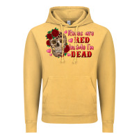 Vintage Mustard roses are red inside i'm dead Skull Vintage Hoodie - RanaPortraitStore