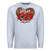 Heather Grey senior 2024 mom football Premium Sweatshirt - MaliasSmallBusiness