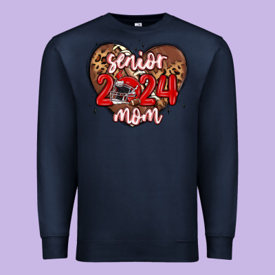 Senior 2024 Mom Football Premium Sweatshirt Designed By Maliassmallbusiness
