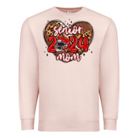 Pale Pink senior 2024 mom football Premium Sweatshirt - MaliasSmallBusiness
