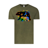 Vintage Olive autism mama bear Vintage Tee - Zillion Design Studio