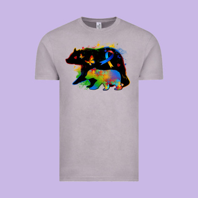 Autism Mama Bear Vintage Tee Designed By Zillion Design Studio