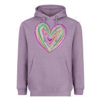Lavender valentine's day colorful heart Heavyweight Hoodie - MaliasSmallBusiness