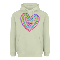 Matcha valentine's day colorful heart Heavyweight Hoodie - MaliasSmallBusiness