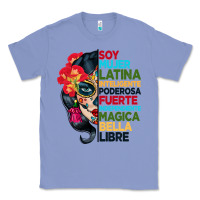 Colony Blue sugar skull women hispanic heritage month Classic Tee - BundleAndBundleShop