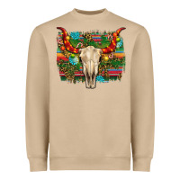 Mushroom western christmas bull skull Heavyweight Sweatshirt - RanaPortraitStore