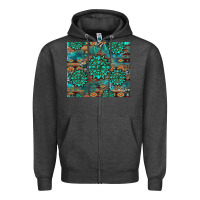 Charcoal Heather gemstone turquoises aztec leopard cowhide Zipper Hoodie - Artiststas