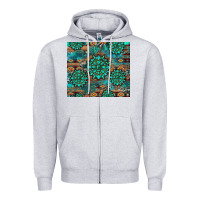 Heather Grey gemstone turquoises aztec leopard cowhide Zipper Hoodie - Artiststas
