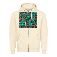 Sandshell gemstone turquoises aztec leopard cowhide Zipper Hoodie - Artiststas