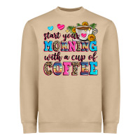 Mushroom start your morning with a cup of coffee Heavyweight Sweatshirt - Zillion Design Studio
