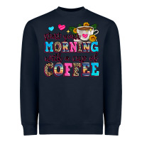 Navy start your morning with a cup of coffee Heavyweight Sweatshirt - Zillion Design Studio
