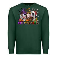 Sports Green Happy Hallothanksmas heifers Premium Sweatshirt - NancyCooperArtShop