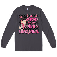Smoke in october we wear pink for breast cancer Long Sleeve Tee - AdoDesignShop