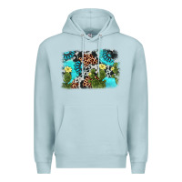 Blue Mist cactus gemstone background Premium Hoodie - AdoDesignShop