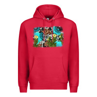 Cardinal cactus gemstone background Premium Hoodie - AdoDesignShop