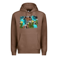 Chestnut cactus gemstone background Premium Hoodie - AdoDesignShop