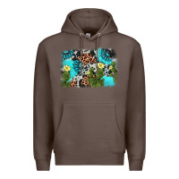 Coffee cactus gemstone background Premium Hoodie - AdoDesignShop