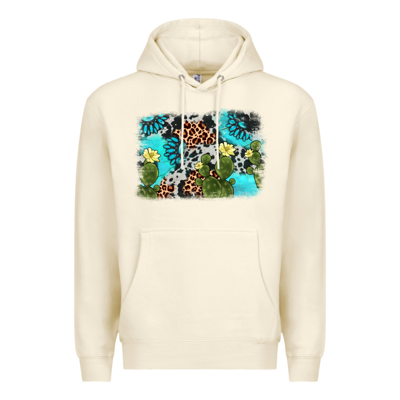 Cactus Gemstone Background Premium Hoodie by AdoDesignShop | Teevron