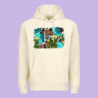 Cactus Gemstone Background Premium Hoodie Designed By Adodesignshop