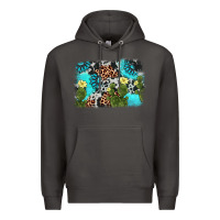 Smoke cactus gemstone background Premium Hoodie - AdoDesignShop