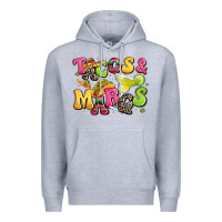 Heather Grey tacos and margaritas Premium Hoodie - LillyAllenDesigns