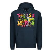 Navy tacos and margaritas Premium Hoodie - LillyAllenDesigns