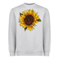 Heather Grey sunflower Heavyweight Sweatshirt - RanaPortraitStore