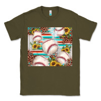 Army Green baseball leopard sunflower Classic Tee - JahusDesignShop