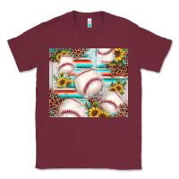 Burgundy baseball leopard sunflower Classic Tee - JahusDesignShop